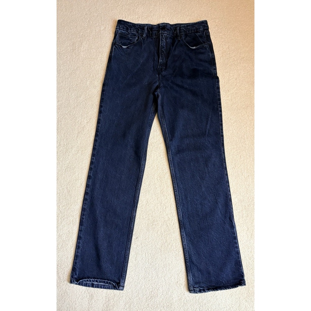 Good American Jeans Womens 14 Blue Good Icon High Rise Straight Leg Heavyweight